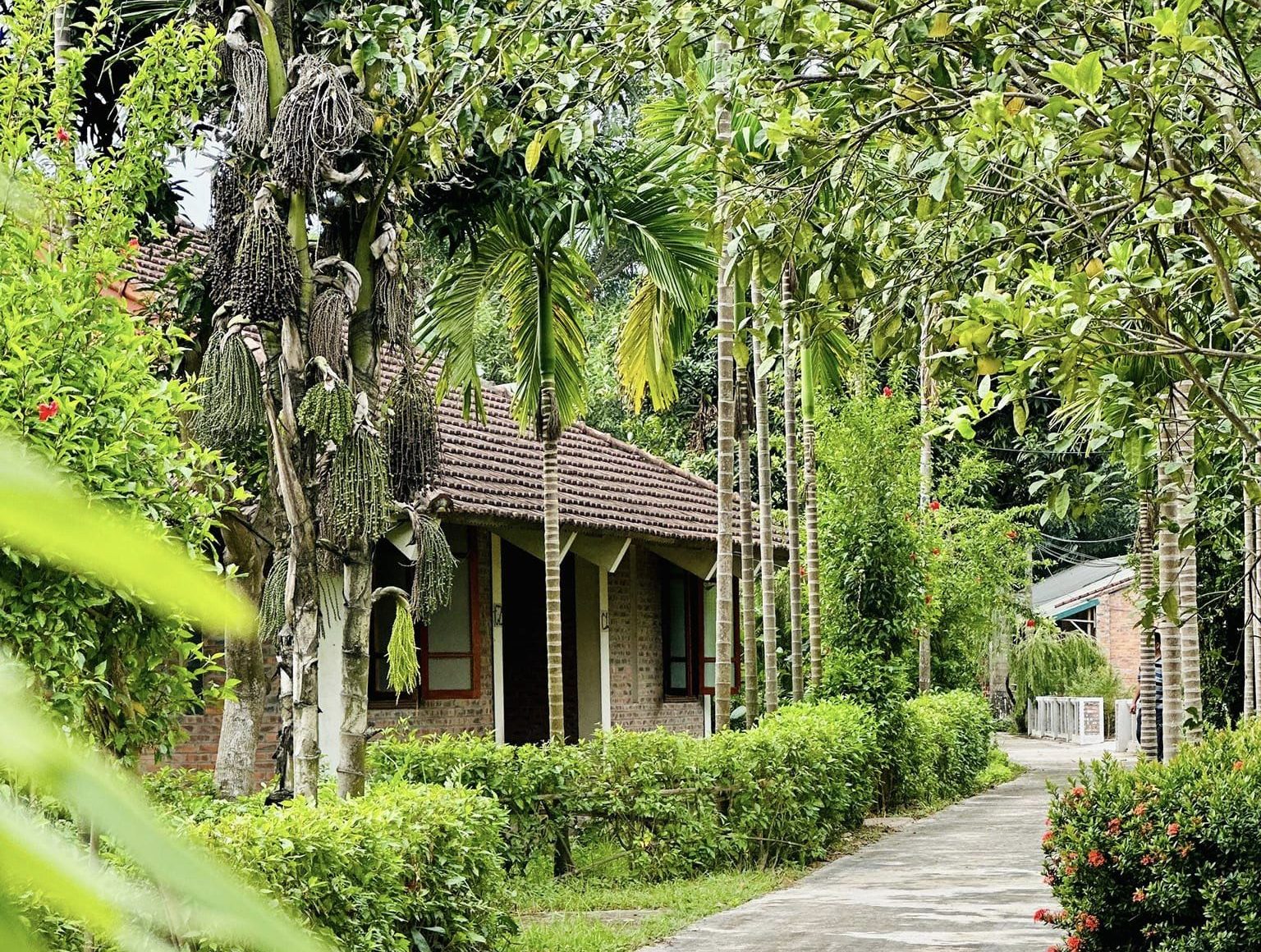 Khu vực sinh thái nghỉ dướng đậm chất truyền thống tại Khu sinh thái Làng Xưa - Đường Lâm.